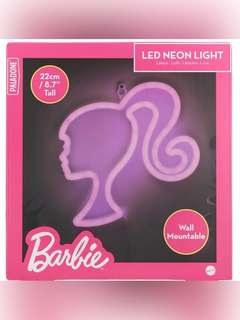 Barbie Neon LED Light - Wall Mountable - 8.7” Tall